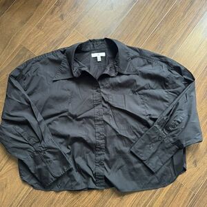 Banana Republic XXL black button up long sleeve shirt
